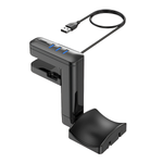 For-ce Koptelefoonhouder met ingebouwde USB-hub en SD-kaart lezer